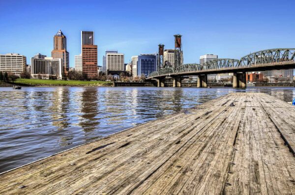 Portland Skyline Hafen Nordamerikareisen